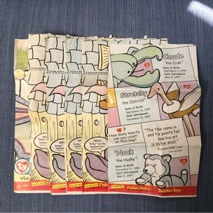 Six (6) McDonald's Ty Beanie Baby Bags